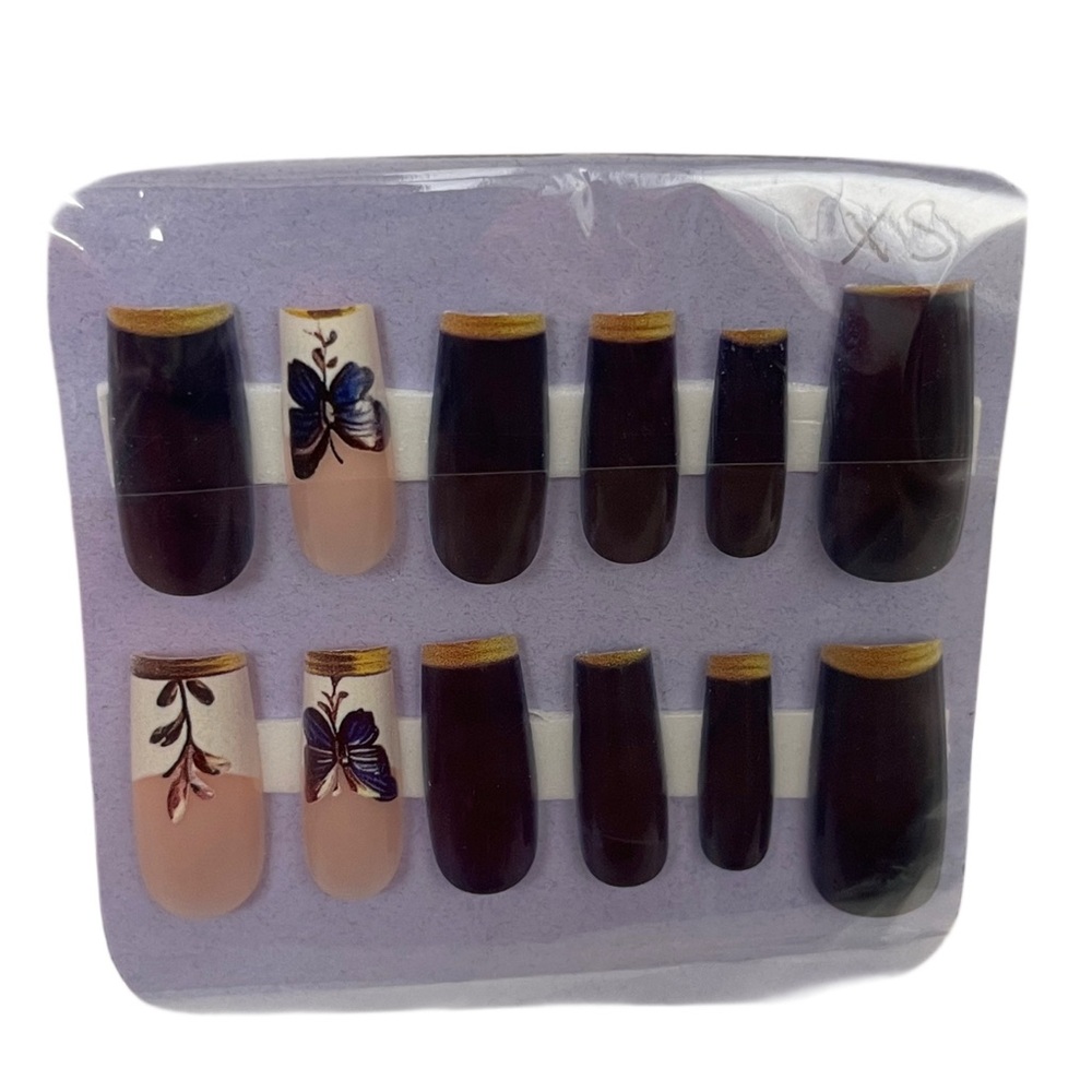 Press-On Nails Floral XS (5 for $20)